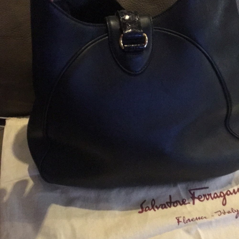 Salvatore Ferragamo leather/python rare bag - Picture 3 of 6